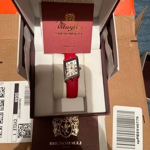 Bruno Magli watch with red strap NWT